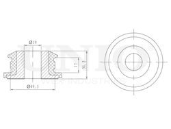 Сайлентблок переднего подрамника UNIO RMP-20562