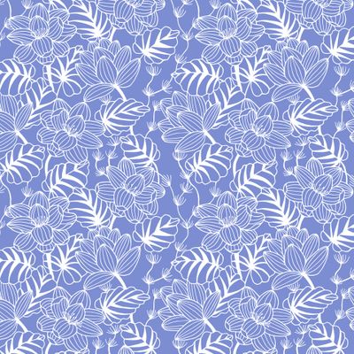 Decorative flowers seamless pattern.