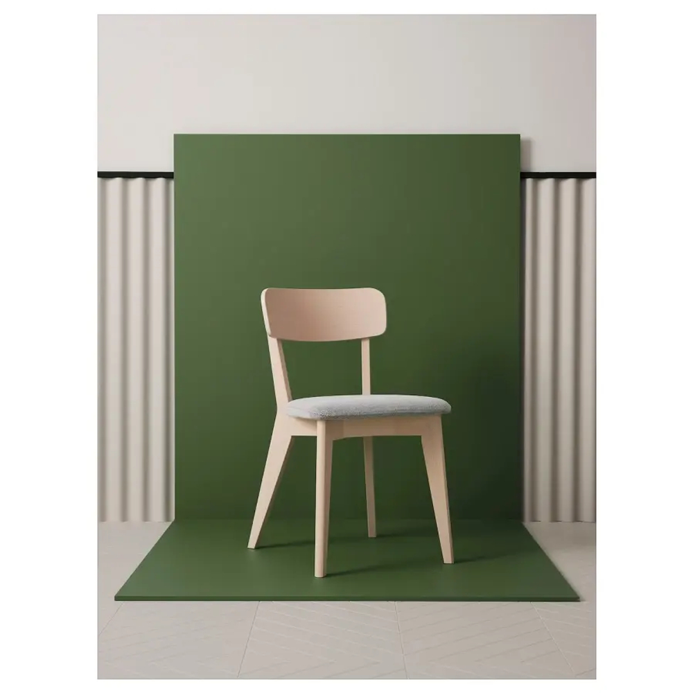 Стул - LISABO IKEA/ ЛИСАБО ИКЕА, серый/ под беленый дуб