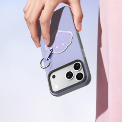 Чехол фиолетового цвета (Shell Edition) для смартфона iPhone 17 Pro, серия Luvy Series (со съемным ремешком) от Dux Ducis