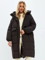 Пуховик зимний длинный с капюшоном оверсайз