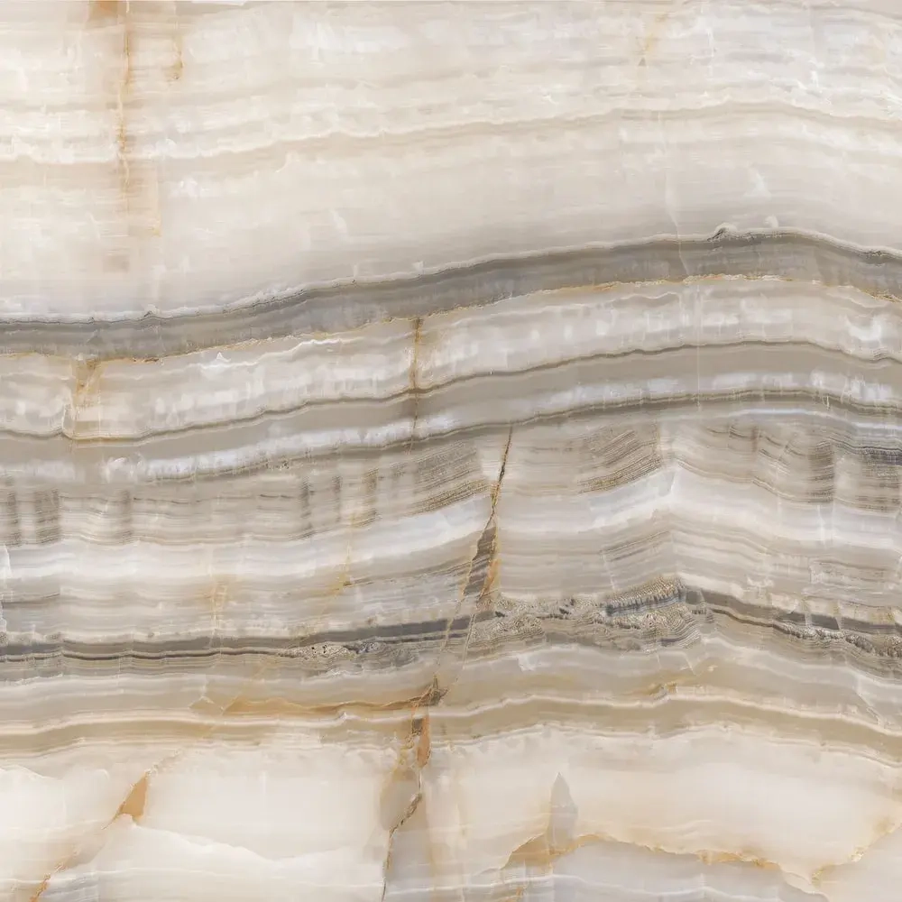 Керамогранит Alma Ceramica GFU57SMD40L Smeraldo 57x57 бежевый лаппатированный под оникс