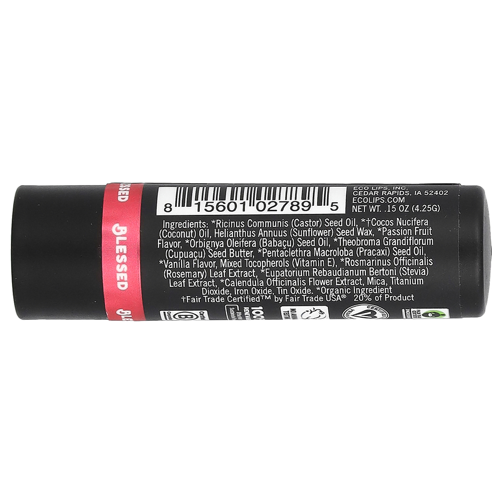 Eco Lips, веганский бразильский блеск для губ, Blessed, 4,25 г (0,15 унции)