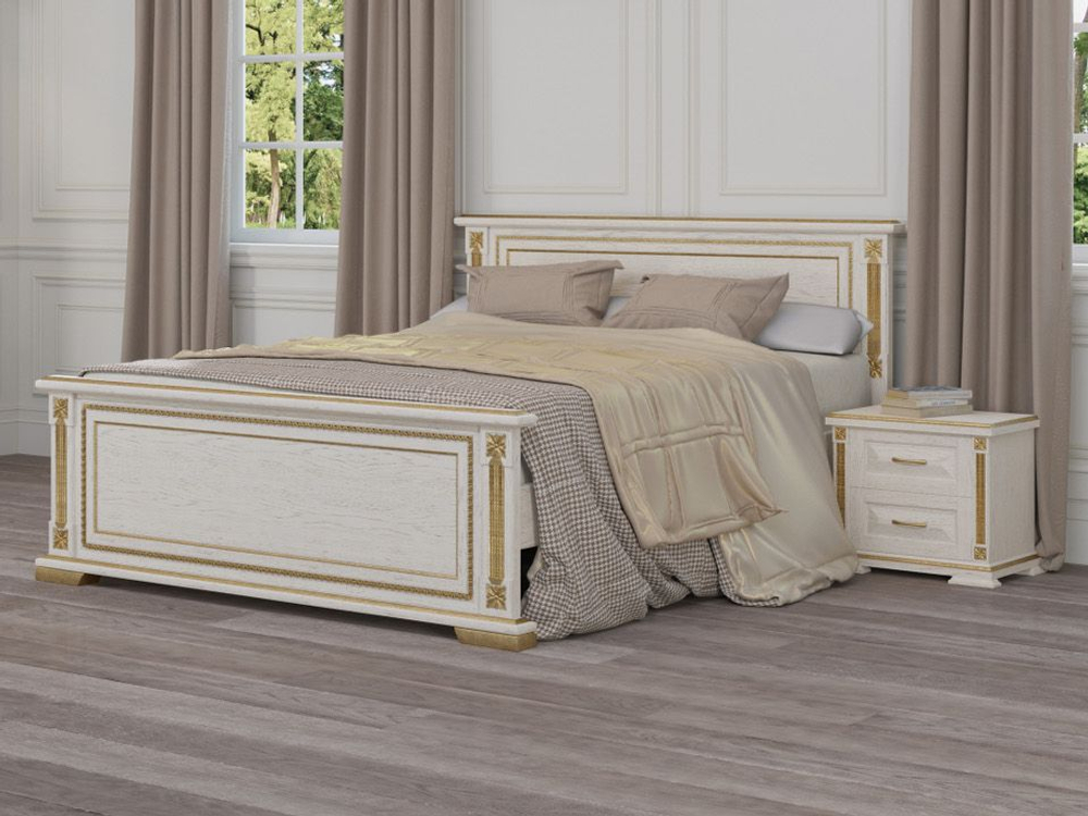 Кровать Берта из массива дуба