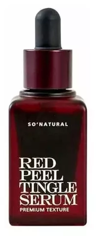 Пилинг- сыворотка кислотная  со спикулами SO NATURAL Red Peel Tingle Serum Premium Texture 20 мл