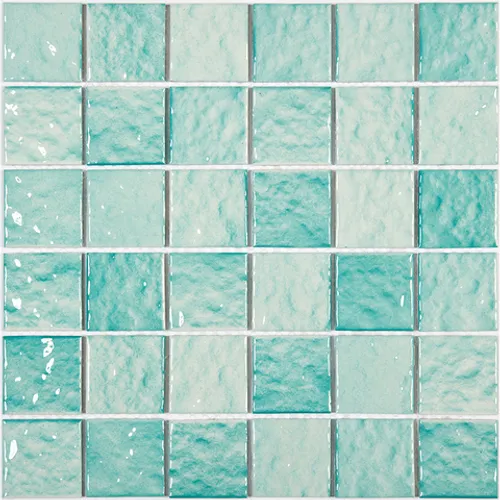 Плитка из керамики мозаичная PW4848-23 Porcelain глянцевая рельефная голубой аквамарин