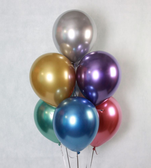 Гелиевые шары хром микс 7 шт.
