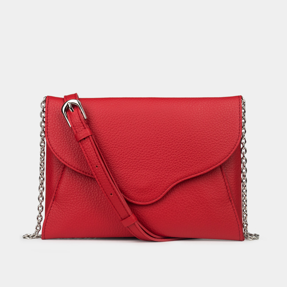 Женская сумка Florette из кожи теленка красного цвета