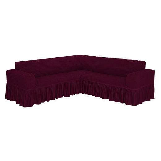Чехол на угловой диван, цвет Бордовый