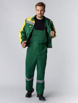 Костюм "Сфера NEW" полукомбинезон (зеленый/желтый)