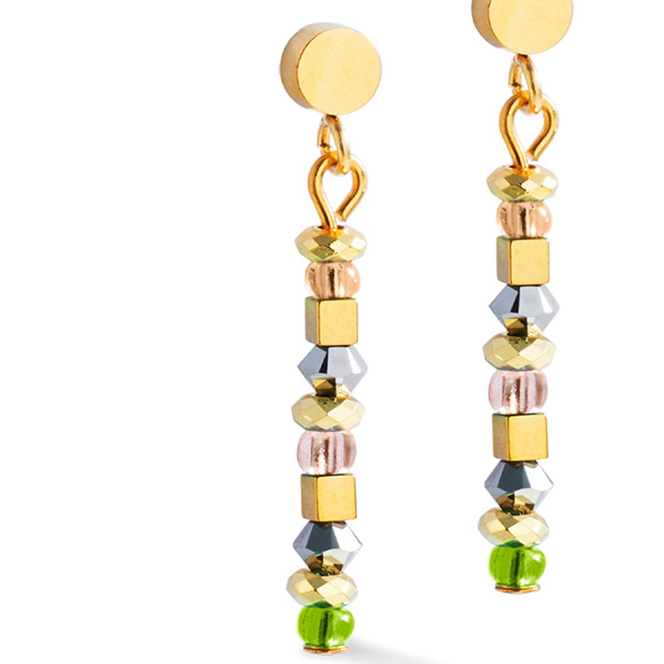 Серьги Coeur de Lion Brown-Olive 4359/21-1109