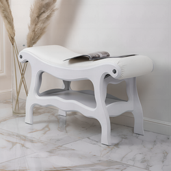 Скамья Сорренто 2 Орех Айс Белая