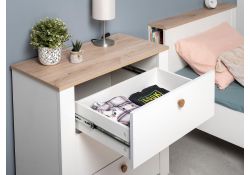 Комод Джастин 16.228.03 белый PE шагрень / дуб белый exclusive OW D4430