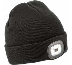 Шапка со светодиодным фонариком черная универсальный размер ОТТО Högert, арт. HT5K486