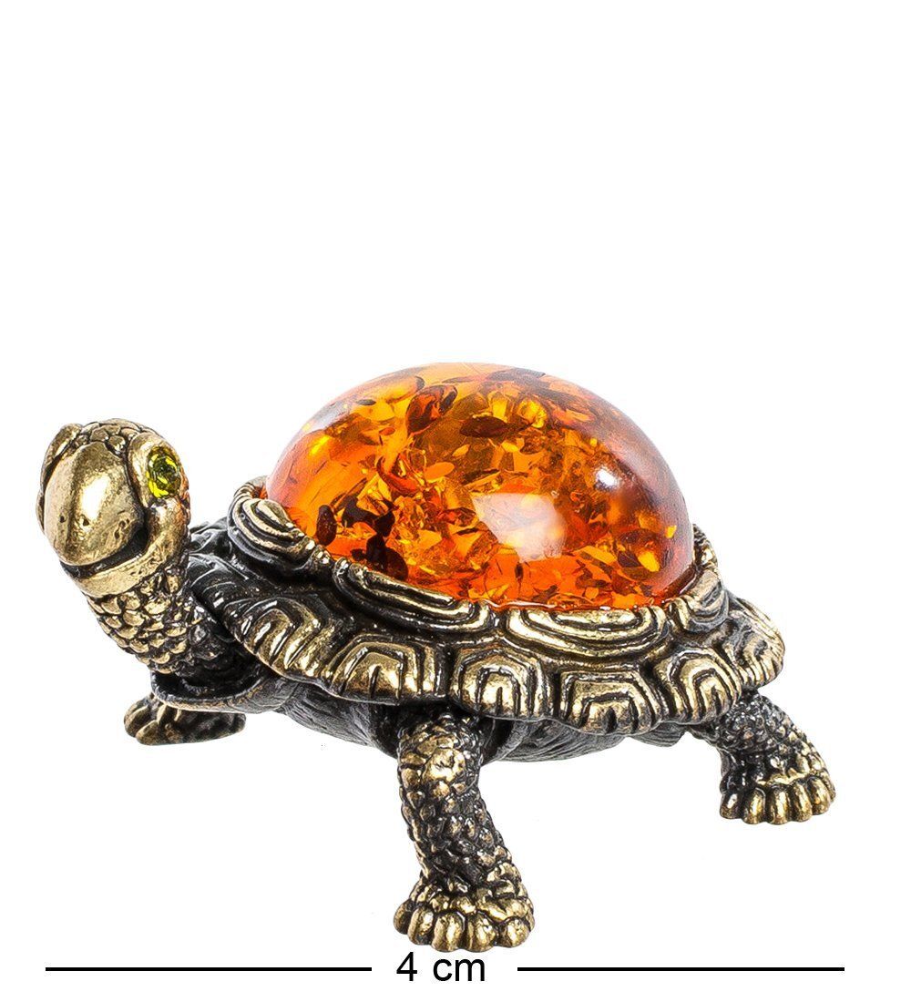 Народные промыслы AM- 606 Фигурка «Черепаха» (латунь, янтарь)