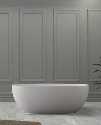 Ванна из искусственного камня ABBER Stein AS9641-1.5 белая матовая