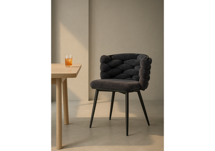 Стул на металлокаркасе Woodville Rendi gray-blue, black, ножки черные