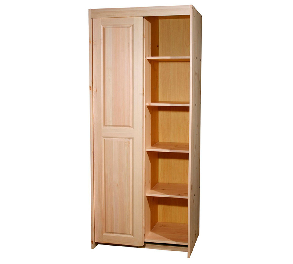 Шкаф-купе, 80x190x58, Классик, 2-створчатый, комбинированный