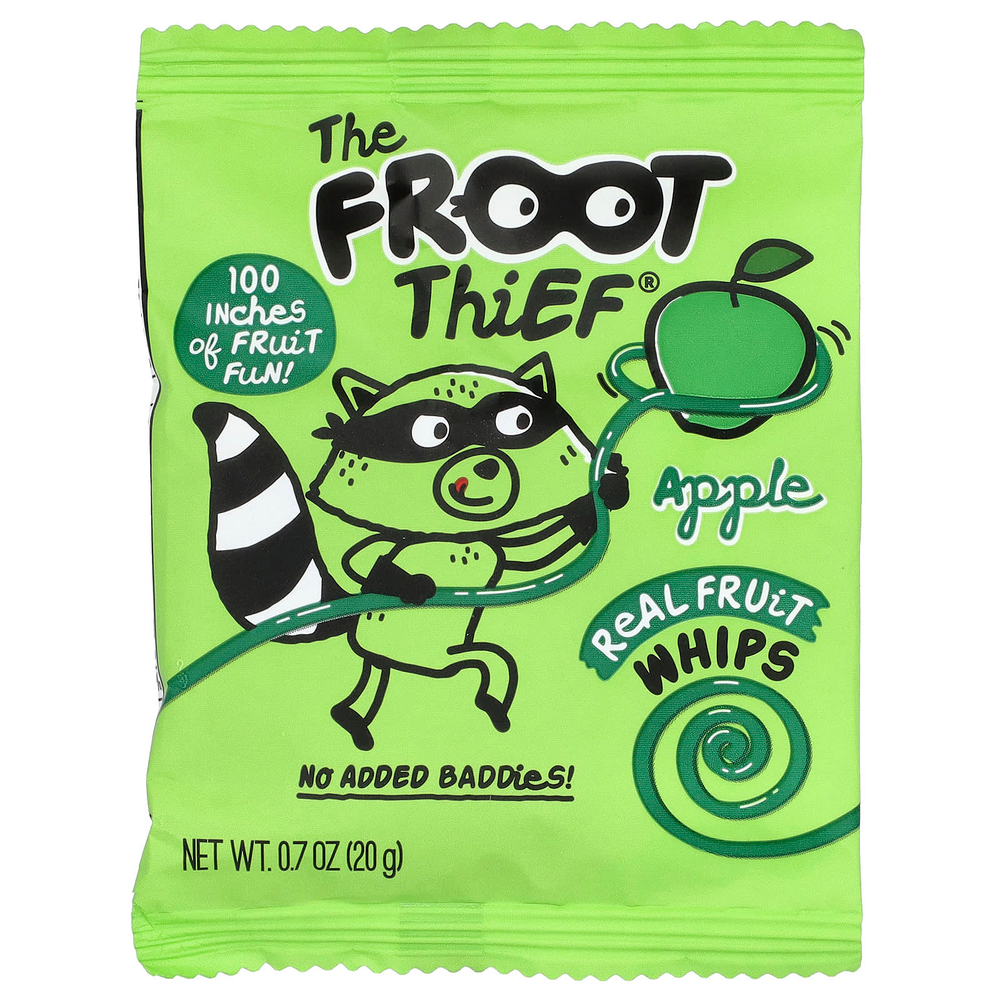 The Froot Thief, фруктовые снеки, со вкусом яблока, 5 пакетиков по 20 г (0,7 унции)