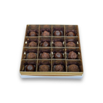 Коробка для конфет ПРЕМИУМ с большим окном 180*180*45 см (16) (белая/золото)