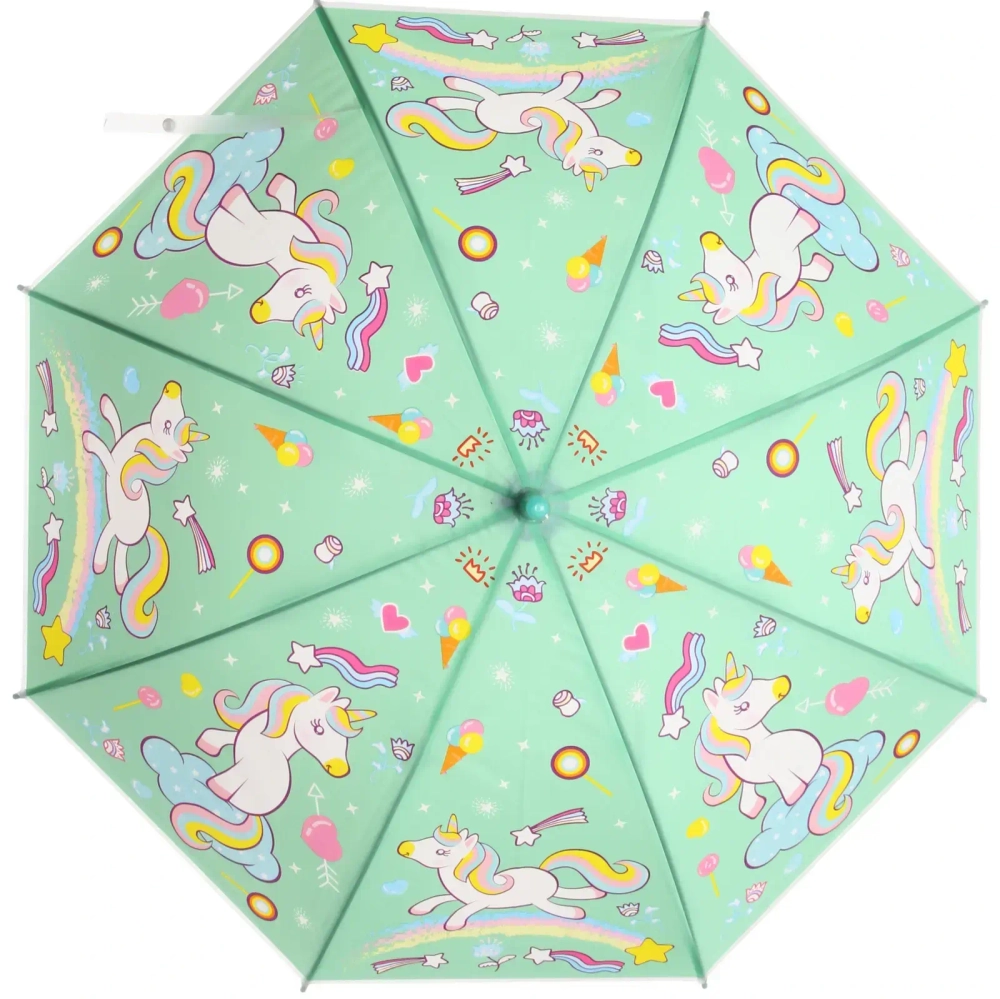 Зонт детский полуавтомат «Ultramarine - Единорожек на луне», 8 спиц, d-85см, длина в слож. виде 68см ●