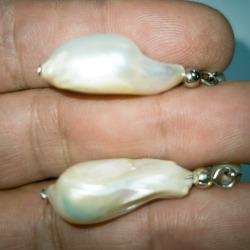 Серьги "Барокко" жемчуг белый