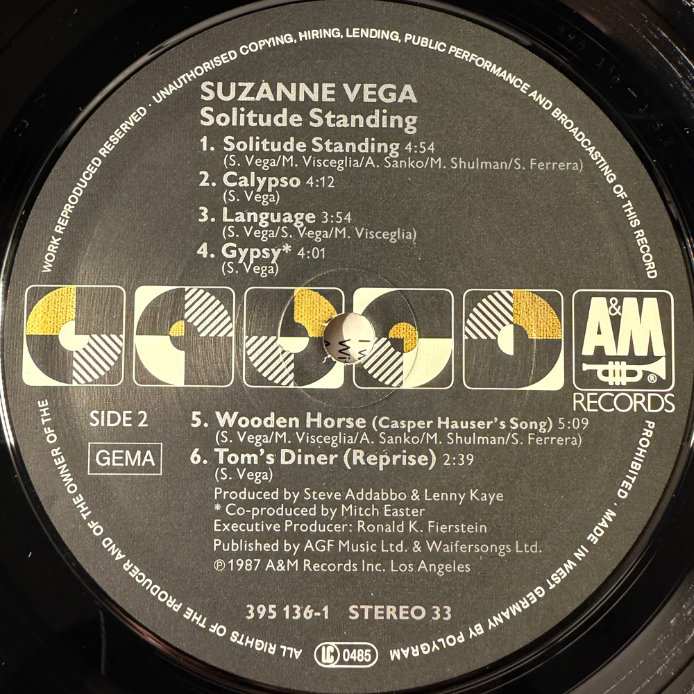 Suzanne Vega - Solitude Standing (Германия 1987г.)