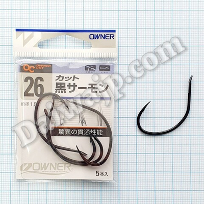 Крючки OWNER CUT BLACK SALMON 26 5PCS/PACK