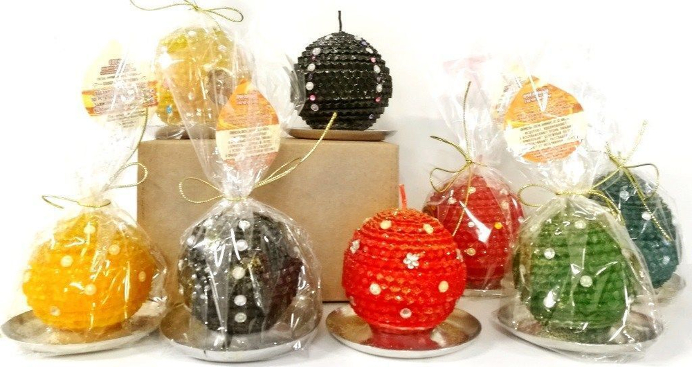 Свеча из вощины декоративная Шар