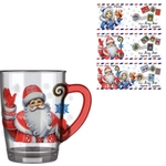 Кружка стеклянная 300мл «Почта Деда Мороза» крашеная ручка ZD1334/20