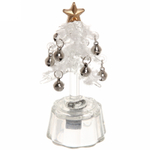 Сувенир с подсветкой «Морозная ёлочка» 7,5*2 см , серебро