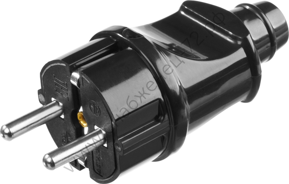 STAYER черная 16А/220В 1300Вт Вилка прямаяMAXElectro (55160-B)