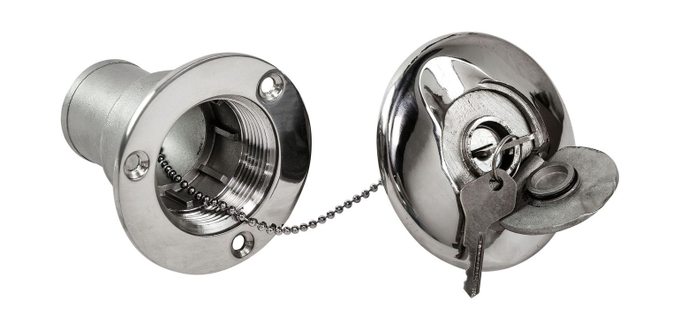 Горловина заливная для бензина, под шланг 38 мм, Marine Rocket