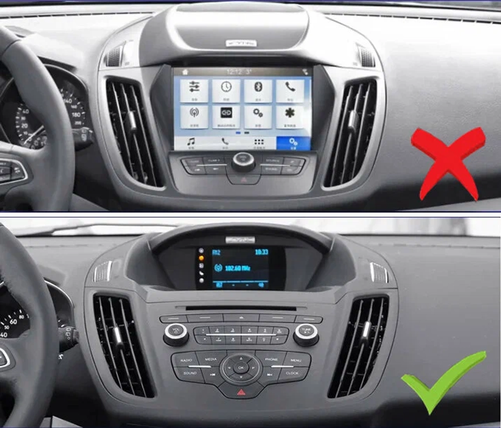 Магнитола для Ford Kuga 2 2012-2019 (без SYNC 3) - Kuberg QLed, Android 13, TS20, CarPlay, SIM-слот