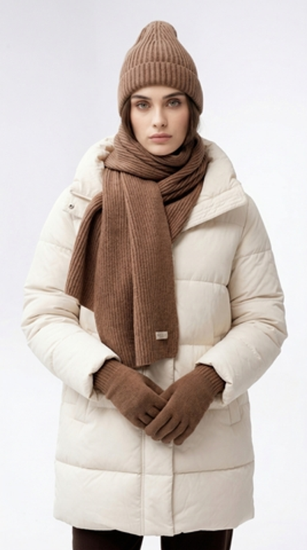 Шарф Ш541-29 темно-бежевый