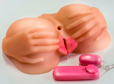 Мастурбатор вагина с руками и вибрацией (в прозрачной коробке) (Цвет: телесный)