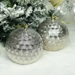 Новогодние шары 10 см (набор 2шт) «Мягкое сияние», Шампань