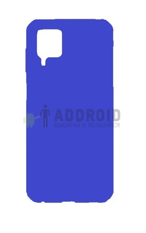 Силиконовый чехол для Samsung Galaxy A12 темно-синий