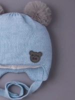 Шапка для мальчика зимняя вязаная с ушками