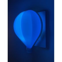 Ночник - светильник светодиодный ЭРА NN-607-LS-BU в розетку с датчиком освещенности синий