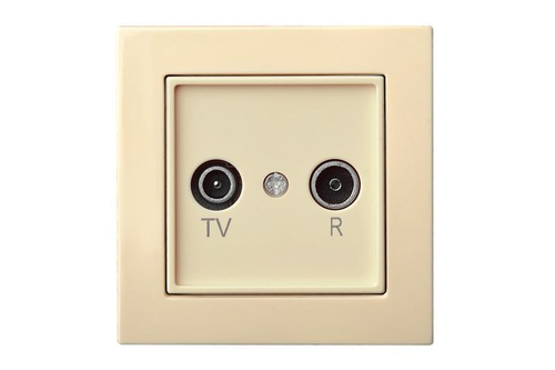 Розетка Телевизионная и Радио Оконечная (TV+R) Бежевая LIREGUS EPSILON