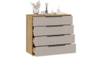 Комод для одежды с ящиками Дуб Крафт золотой/Графит матовый 4 ящика 92х41х84 см