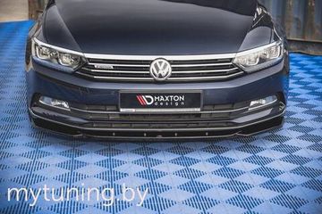 Сплиттер бампера переднего V.2 для VOLKSWAGEN Passat B8 (15-...)