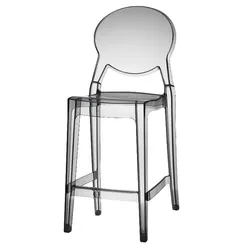 Полубарный стул Igloo прозрачный серый
