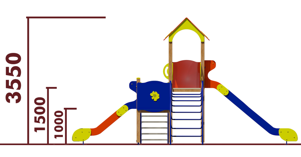 Игровой комплекс для детей 4-6 лет для уличной площадки