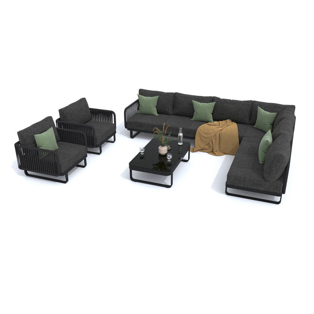 Лаунж зона угловая Ideal Patio БЕЛЛИСА модульная маренго