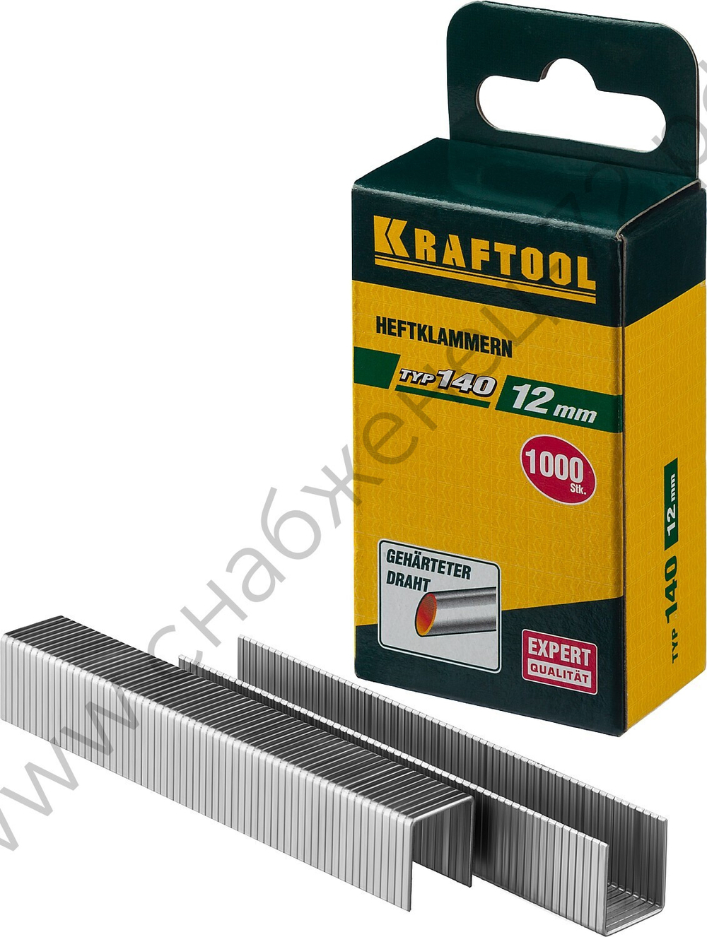 KRAFTOOL тип 140 (G/11/57) 12 мм, 1000 мм, калибр 20GA, скобы для степлера (31680-12)