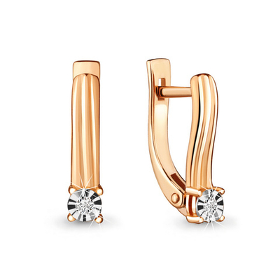 941792к Серьги из Золота с бриллиантами из коллекции "Иллюзия"