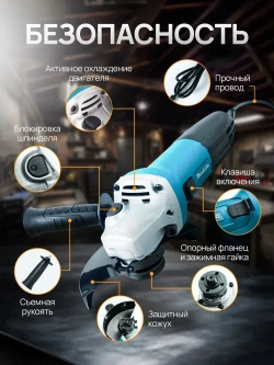 Болгарка 125 мм с регулировкой оборотов, УШМ болгарка Makita