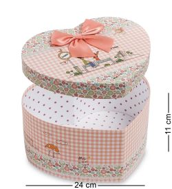 WG-54/2-A Коробка подарочная «Сердце» цв.коралловый